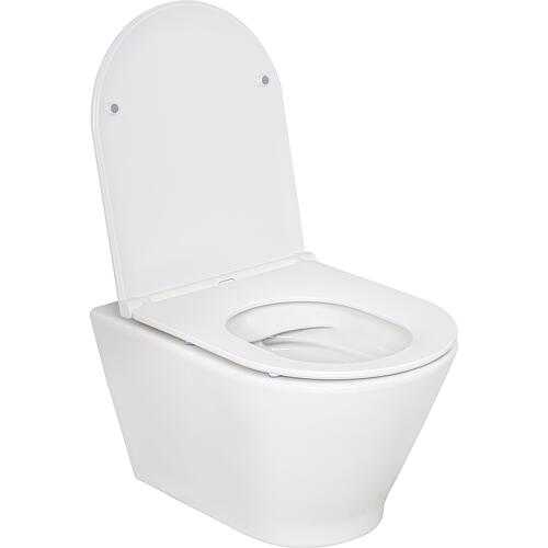 WC suspendu à fond creux Alaseja Sans bride
