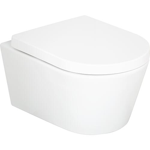 WC suspendu à fond creux Kureika lxhxp : 360x320x540 mm Sans bord de chasse Céramique blanche