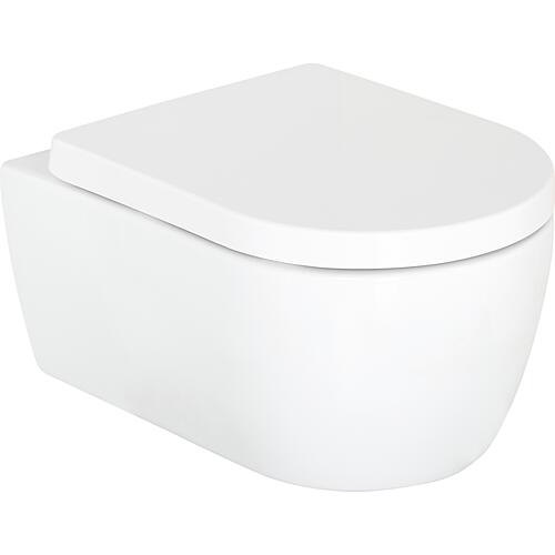 WC suspendu à fond creux Seja lxhxp : 365x330x550 mm Standard Céramique blanche