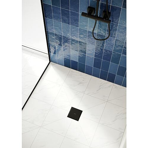 Set complet RainDrain Point noir mat - à carreler à l'arrière Anwendung 2