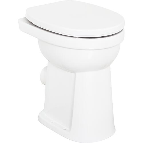 WC sur pied à fond plat Geberit Renova Comfort, surélevé LxHxP : 355x490x470mm, sortie horizontale, blanc Standard 2