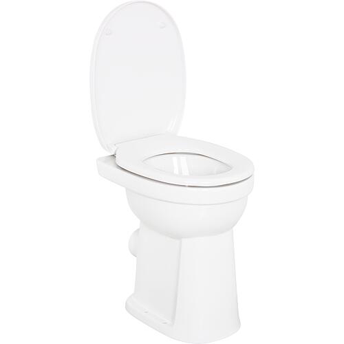 WC sur pied à fond plat Geberit Renova Comfort, surélevé LxHxP : 355x490x470mm, sortie horizontale, blanc Standard 3