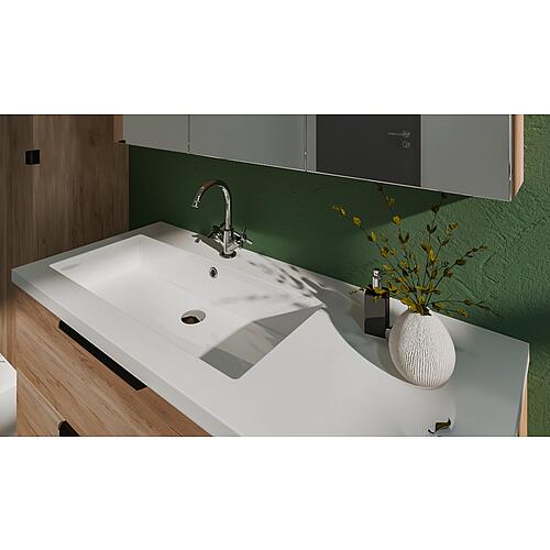 Meubles sous-vasque avec vasque à poser en fonte minérale Anwendung 4