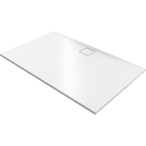Receveur de douche Hüppe EasyFlat rectangulaire Trou d'évacuation sur le côté long Standard 25