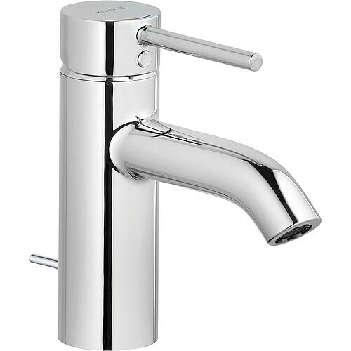 Mitigeur de lavabo Kludi Bozz Saillie 75 mm, avec garniture d'écoulement, chrome