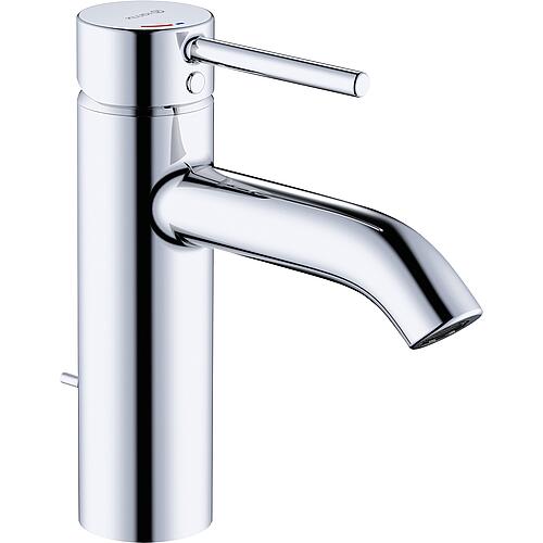 Mitigeur d'évier Kludi Bozz saillie 100 mm, avec garniture d'écoulement, ECO PLUS, chrome