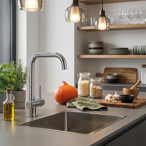 Mitigeur d´évier Nevado rond avec bec orientable
 Anwendung 2