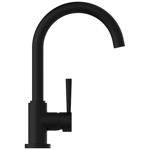 Mitigeur d'évier Malleo Bec orientable, Saillie 185 mm noir mat