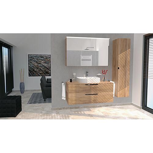Ensemble meubles de salle de bain LOSSA avec 2 Tiroirs et 1 découpe pour siphon, largeur 1208 mm Anwendung 4