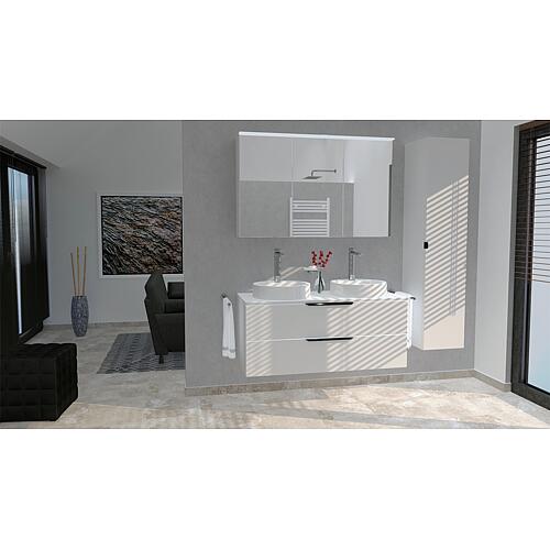 Kit de meubles de salle de bain LOSSA avec 2 Tiroirs et 2 découpes pour siphons, largeur 1208 mm Anwendung 4