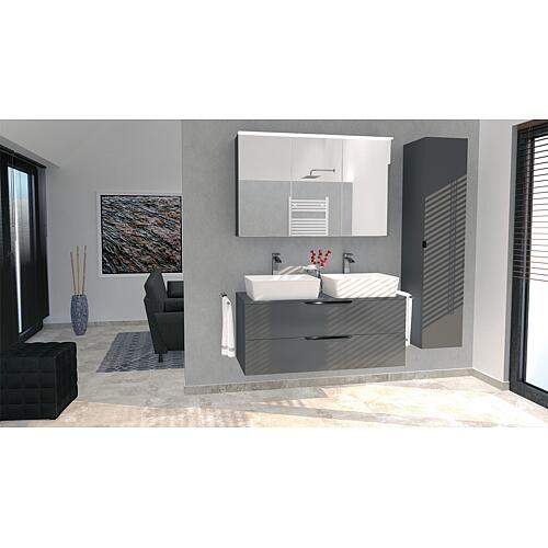 Kit de meubles de salle de bain LOSSA avec 2 Tiroirs et 2 découpes pour siphons, largeur 1208 mm Standard 2