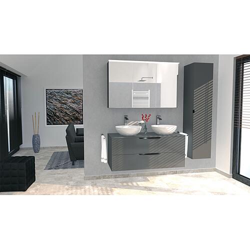 Kit de meubles de salle de bain LOSSA avec 2 Tiroirs et 2 découpes pour siphons, largeur 1208 mm Anwendung 5