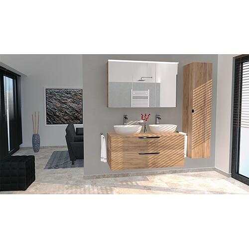 Kit de meubles de salle de bain LOSSA avec 2 Tiroirs et 2 découpes pour siphons, largeur 1208 mm Standard 3