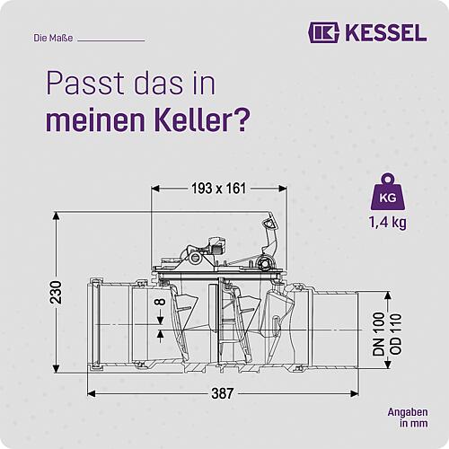 Double fermeture anti-refoulement Staufix Anwendung 2