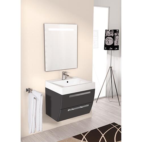 Kits de meubles de salle de bain ENNA, graphite brillant, largeur 600mm