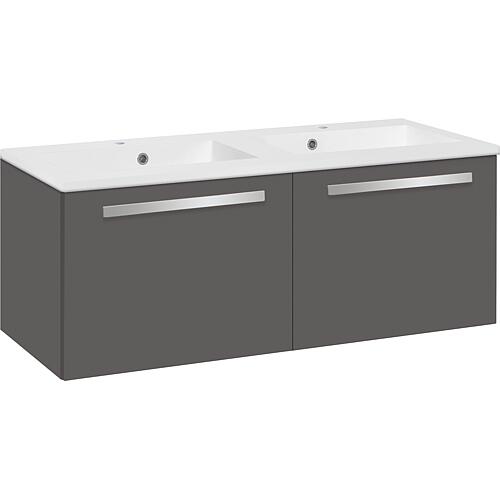 Meuble sous-vasque Ebli avec double vasque en fonte minérale Standard 6