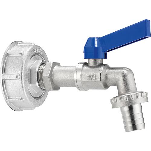 Kit Adaptateur IBC Geka plus avec vanne de vidange à bille Standard 1