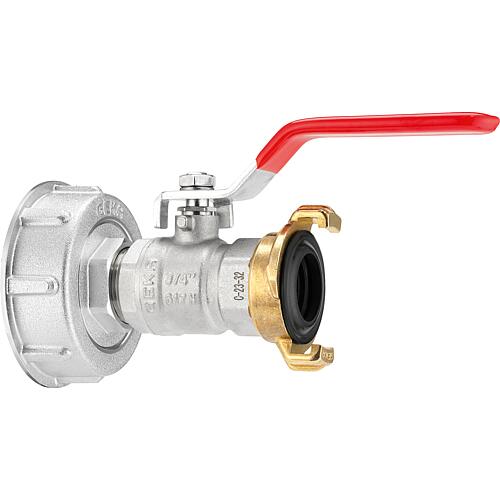 Kit Adaptateur IBC Geka plus avec robinets à boisseau sphérique et accouplements Standard 1