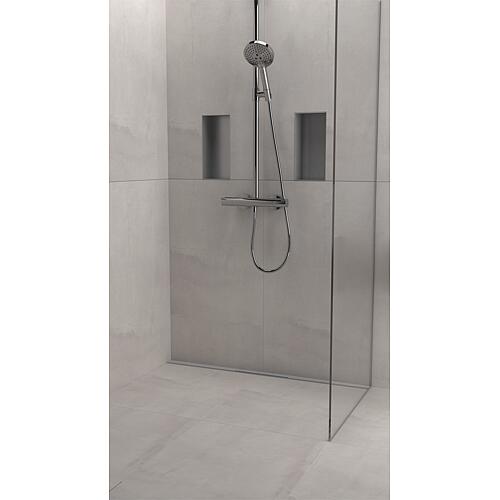 Evenes caniveau de douche linéaire WALL set complet Anwendung 2