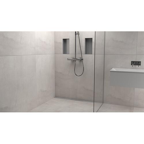 Evenes caniveau de douche linéaire WALL set complet Anwendung 3