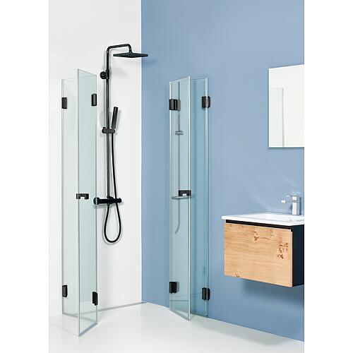 Cabine de douche Équerre Rock, 2 portes pliantes, 2 éléments Standard 2