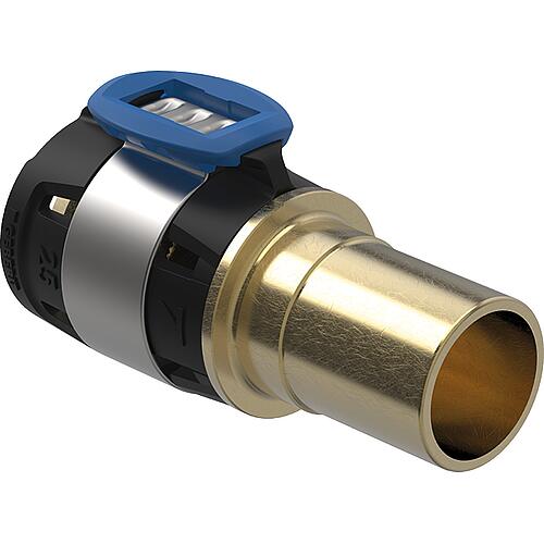Geberit FlowFit, transition vers Mapress Ø20mm-Ø15mm, avec extrémité à insérer Bronze