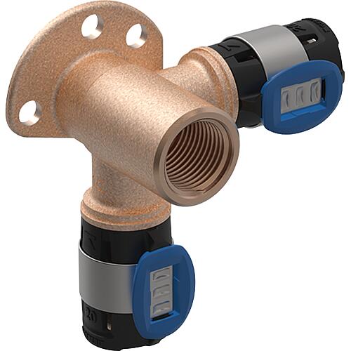 Geberit FlowFit, équerre de raccordement d'angle 90° avec Femelle Standard 1