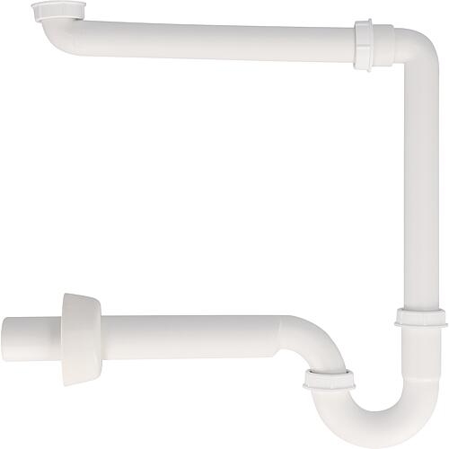 Siphon tubulaire DN 32 (1 1/4"), plastique blanc Standard 1
