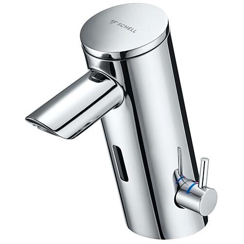 Robinetteries de lavabos Schell Puris E2 HD-M, avec mélangeur Capteur IR Fonctionnement sur piles