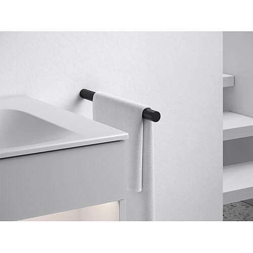 Porte-serviette Keuco Reva 450 mm noir mat