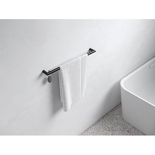 Porte-serviette de bain Keuco Reva 600 mm noir mat