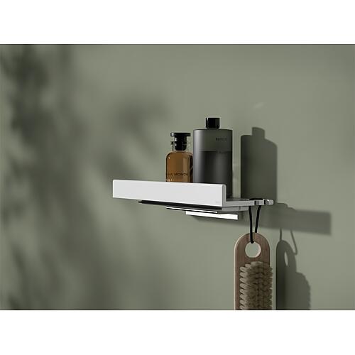 tablette de douche Keuco Reva avec raclette en verre Anwendung 2