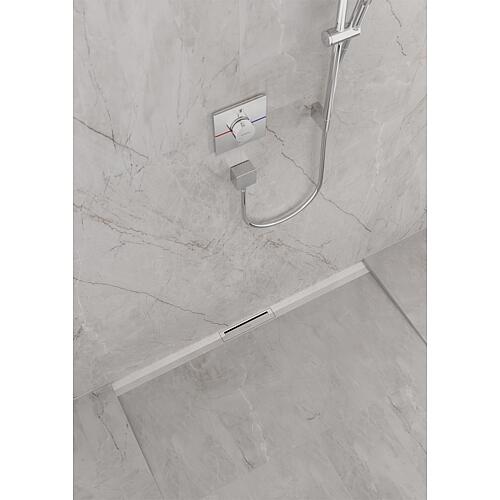 Hansgrohe caniveau de douche RainDrain Flex montage mural Anwendung 2