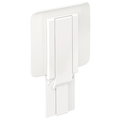 Siège de douche rabattable Hewi Système 950 avec support mural, l x p : 350 x 370 mm, blanc de sécurité