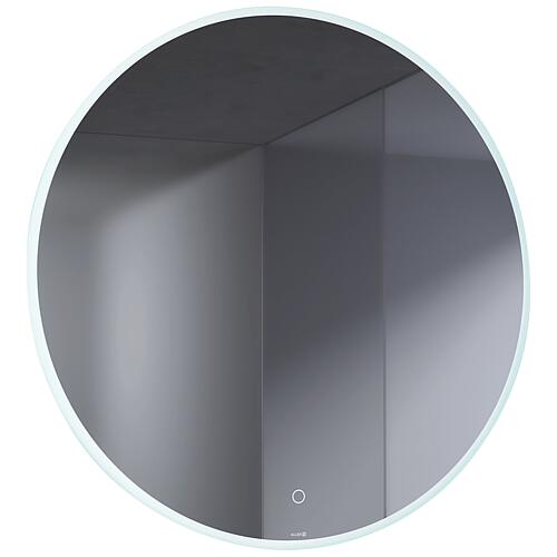 Miroir LED Kludi Luma rond avec interrupteurs tactiles et antibuée, 800x800x3mm