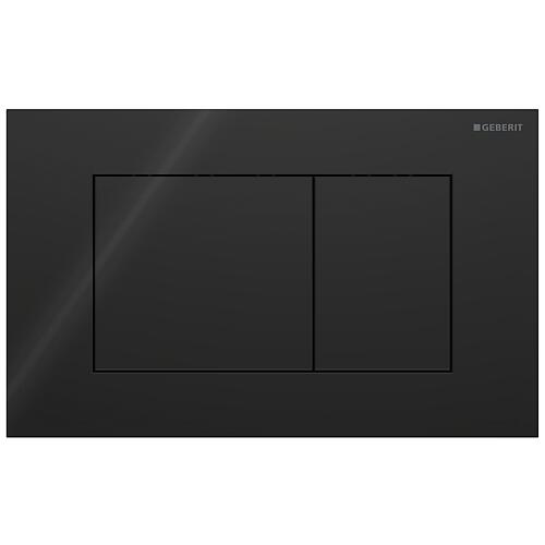 Plaque de commande Sigma40, noir, verre, carré, rinçage à 2 quantités