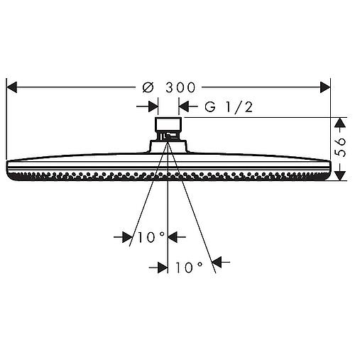 Tête de douche Raindance Alive S 300 de Hansgrohe Standard 4