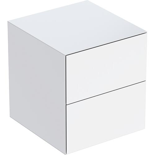Armoire latérale Geberit One avec 2 tiroirs 450x492x470 mm, blanc brill.
