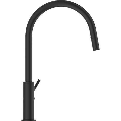 Mitigeur d'évier Ideal Standard Ceraline Nuovo saillie 218 mm Saillie bec [mm] extractible noir mat