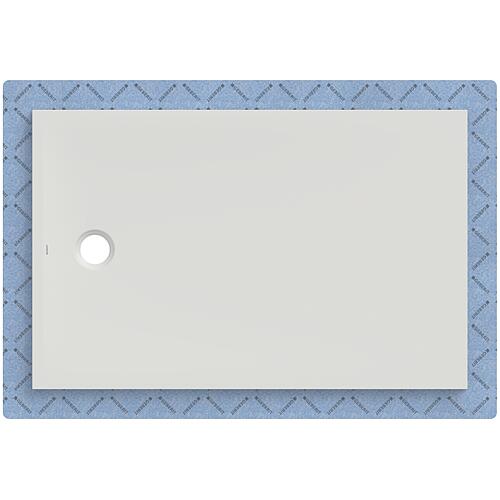 Receveurs de douche Geberit CleanFloor30 1400x42x900 mm, avec voile d'étanchéité, blanc mat