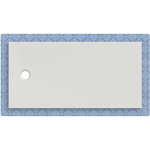 Receveurs de douche Geberit CleanFloor30 1600x42x800 mm, avec voile d'étanchéité, blanc mat