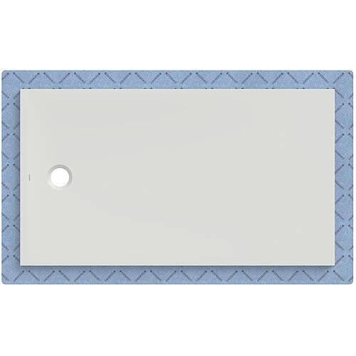 Receveurs de douche Geberit CleanFloor30 1600x42x900 mm, avec voile d'étanchéité, blanc mat