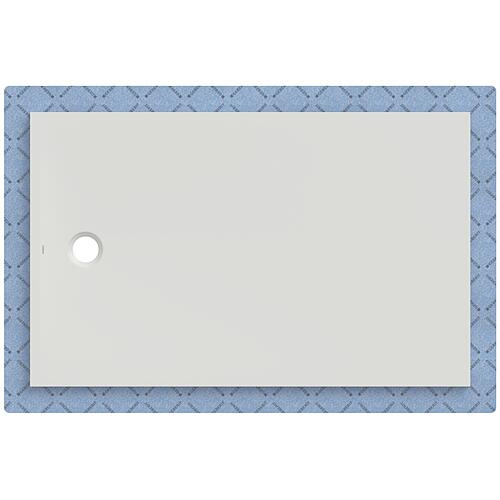Receveurs de douche Geberit CleanFloor30 1600x42x1000 mm, avec voile d'étanchéité, blanc mat