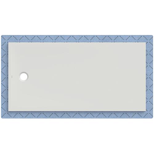 Receveurs de douche Geberit CleanFloor30 1800x42x900 mm, avec voile d'étanchéité, blanc mat