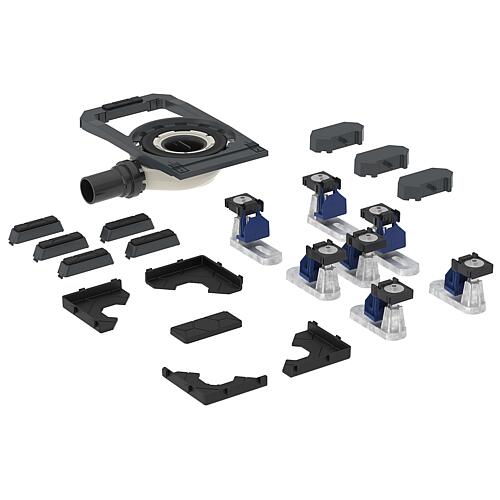 Ecoulement de receveurs de douche Geberit pour CleanFloor30 Receveurs de douche avec 7 pieds Hauteur de l'eau de barrage 30 mm
