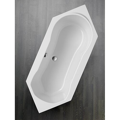 Baignoire hexagonale Bravona 1880 x 460 x 785 mm, acrylique blanc