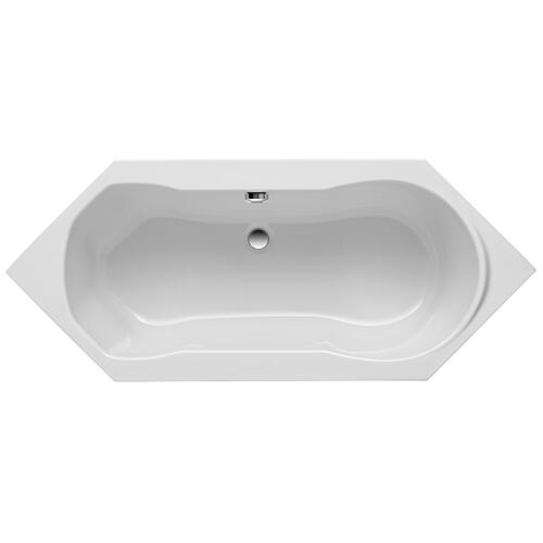 Baignoire hexagonale Bravona 1880 x 460 x 785 mm, acrylique blanc