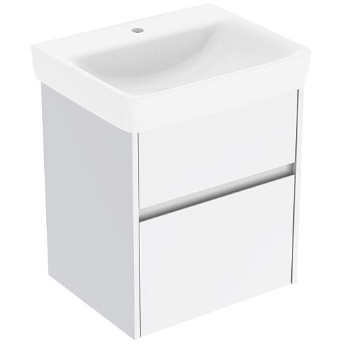 Meuble sous-vasque Plan Renova avec vasque en céramique de 550 mm de largeur
 Standard 1