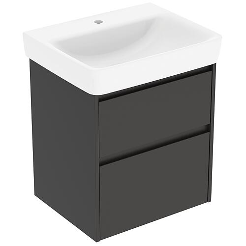 Meuble sous-vasque Plan Renova avec vasque en céramique de 550 mm de largeur
 Standard 2