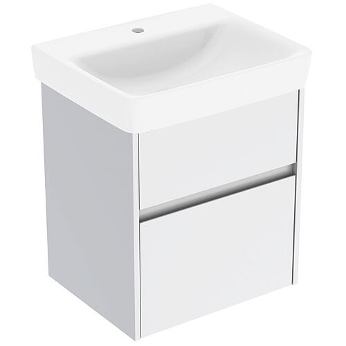 Meuble sous-vasque Plan Renova avec vasque en céramique de 550 mm de largeur
 Standard 4